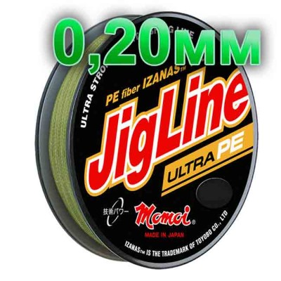 Плетенка JigLine Ultra PE; haki; 0,20 мм; тест 16 кг; длина 100 м, от: Momoi Fishing Плетенка JigLine Ultra PE; haki; 0,20 мм; тест 16 кг; длина 100 м, от: Momoi Fishing