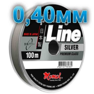 Леска рыболовная Spinning Silver; 0,40 мм; тест 16 кг; длина 100 м, от: Momoi Fishing