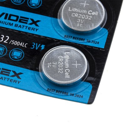 Батарейка литиевая CR2032, 3v, 225 мАч, диам.20 мм, выс.3,2 мм, от: NoBrend Китай