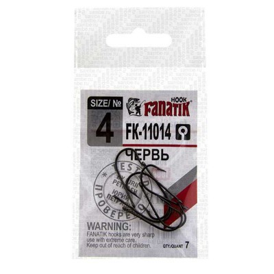 Крючки FANATIK FK-11014 Червь, №4, от: NoBrend Россия